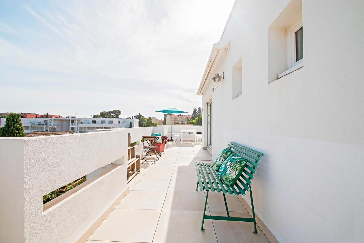 몽펠리에 Duplex Toit Terrasse Vue Panoramique 아파트 외부 사진